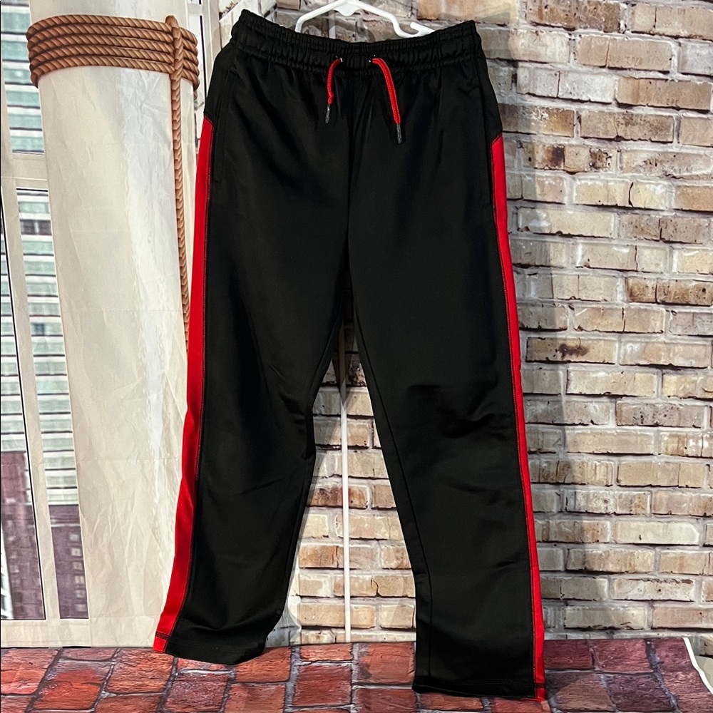 Boys Size 8 Black and Red Joggers